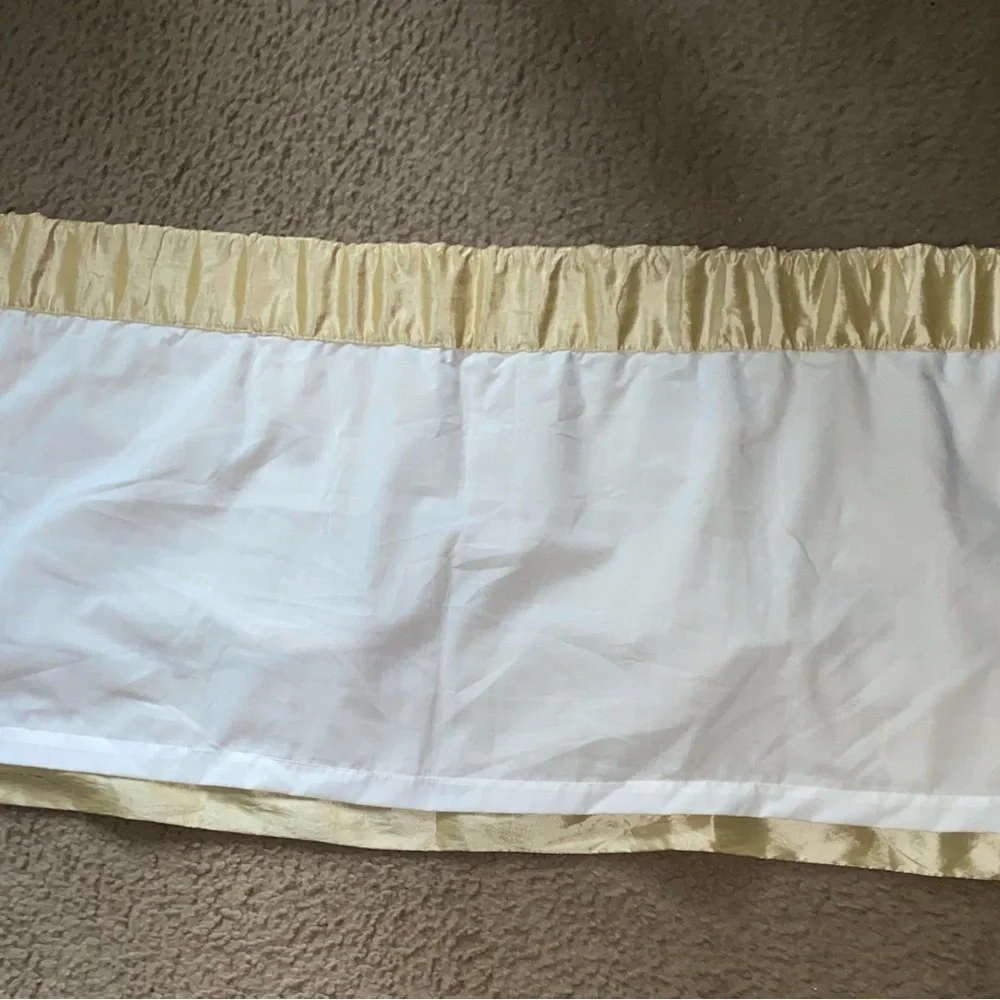 Peri Gold Sheen Textured Tiered Rod Pocket Elegant Window Valance Curtain 52x18